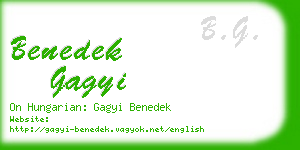 benedek gagyi business card